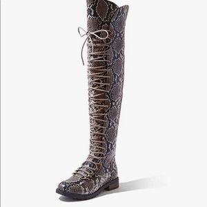Calf High Snake Skin Boots (Not Wide Calf)
